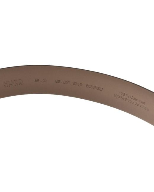 HUGO Brown Gellot Leather Belt for men