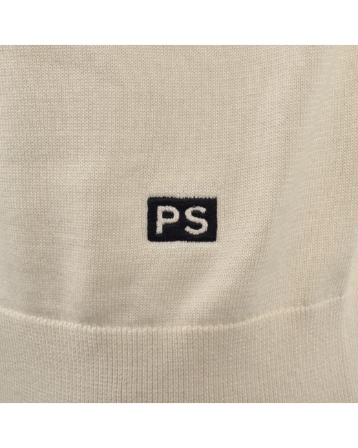 Paul Smith Natural Short Sleeve Knit Jumper for men