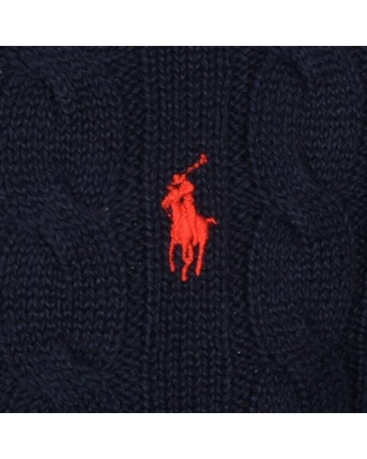 Ralph Lauren Blue Driver Crew Neck Knit Jumper for men