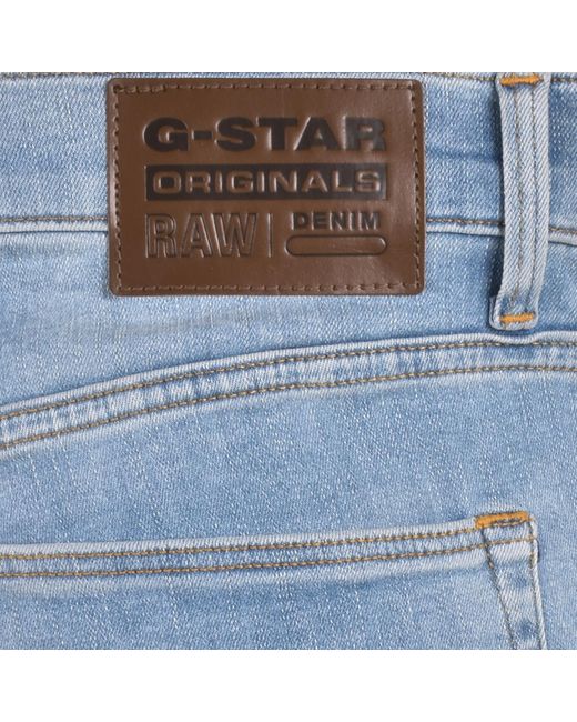 G-Star RAW Blue Raw 3301 Slim Fit Jeans Light Wash for men