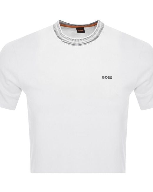 Boss White Boss Te Glitch Knit T Shirt for men