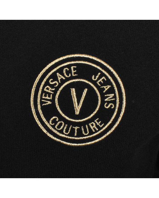 Versace Jeans Black Couture Logo Knit Jumper for men