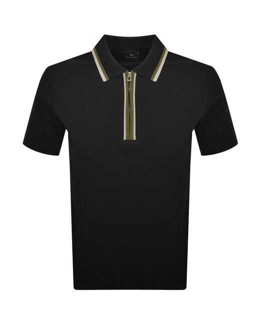 Paul Smith Black Tipped Polo T Shirt for men