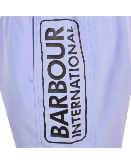 Barbour Blue Logo Swim Shorts for men