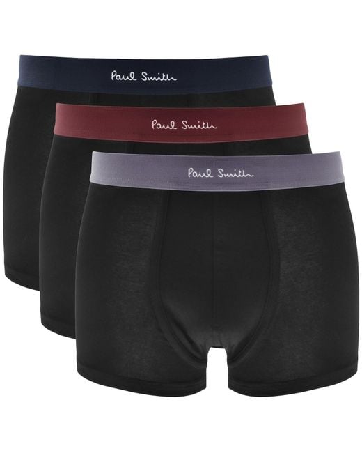 Paul Smith Black 3 Pack Trunks for men