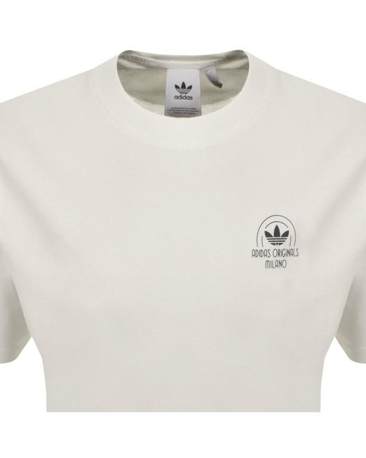 Adidas Originals White Milan Shop T Shirt Off for men