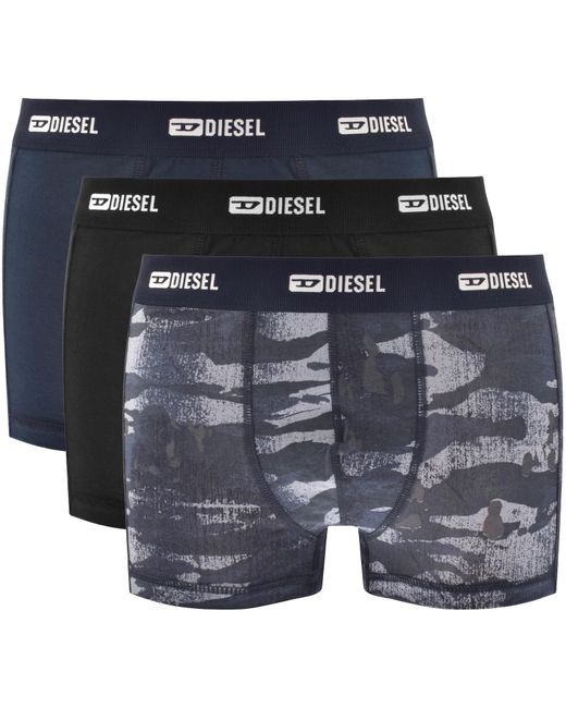 DIESEL Blue Underwear 3 Pack Damien Trunks for men
