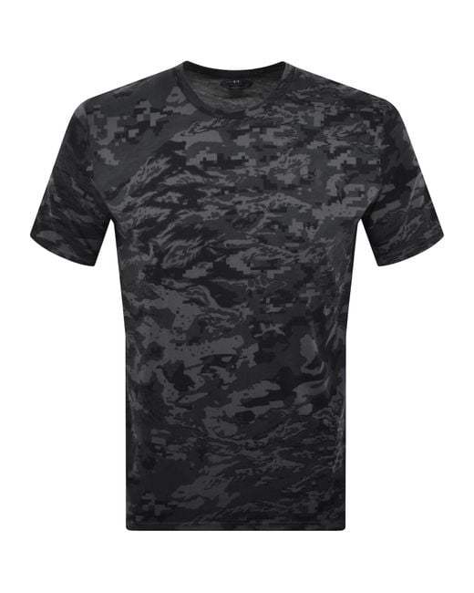 Under Armour Gray Camo Short Sleeve T Shirt for men