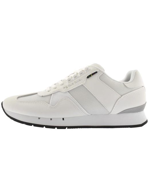 Mens white paul shop smith trainers
