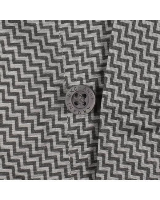 ARMANI EXCHANGE Gray Pattern Shirt for men