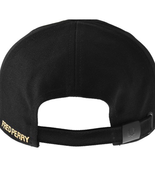 Fred Perry Black Logo Baseball Cap for men