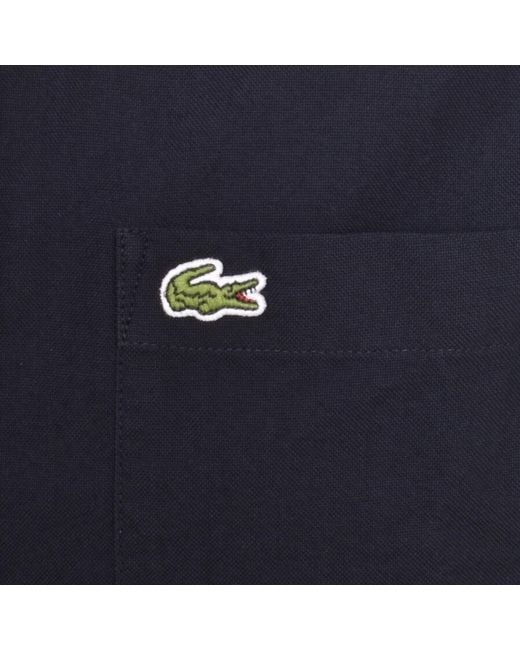 Lacoste Blue Check Short Sleeved Shirt for men