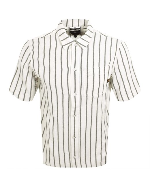 G-Star White G-Star Regular Short Sleeved Shirt for men
