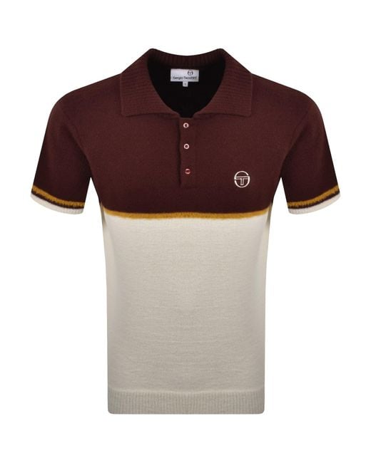 Sergio Tacchini Red Orion Knit Polo T Shirt for men
