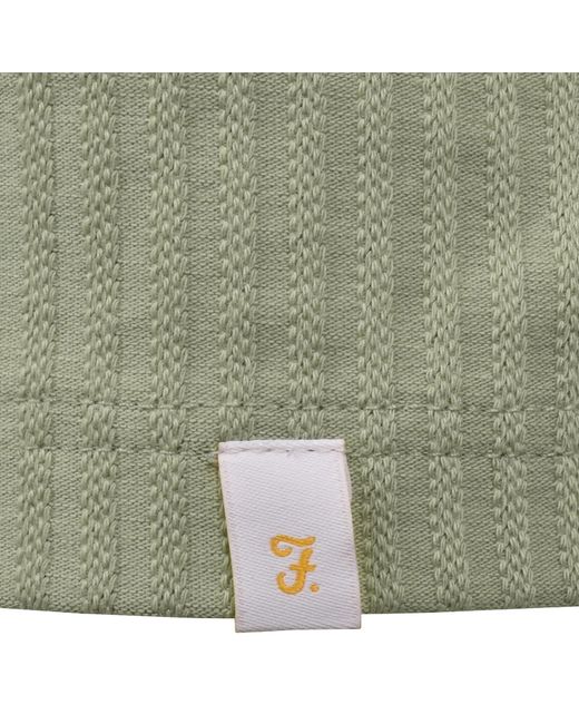 Farah Green Farah Dobson Zip Polo T Shirt for men