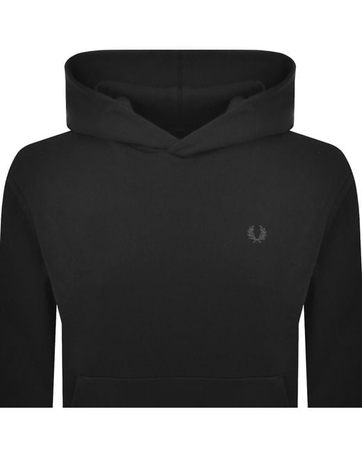 Fred Perry Black Reflective Hoodie for men