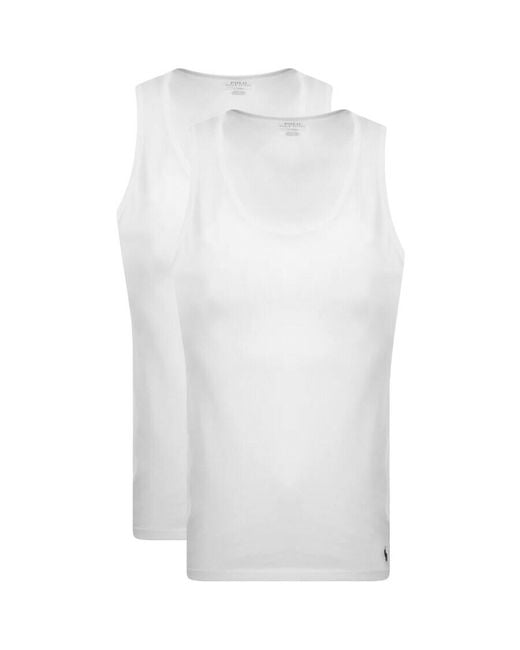 Ralph Lauren White 2 Pack Vests for men