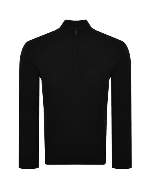 Armani Black Emporio Knit Jumper for men