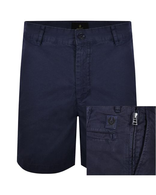 Belstaff Blue Rally Shorts Dark Ink for men
