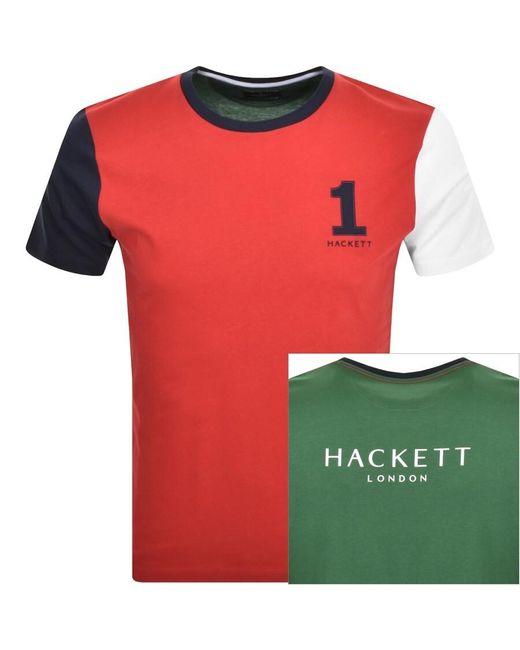 Hackett Red London Logo T Shirt for men