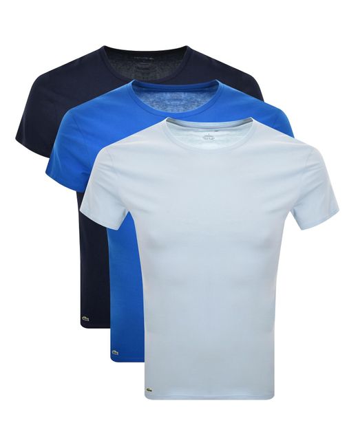 Lacoste Blue Slim Fit 3 Pack T Shirts for men