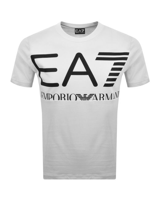 EA7 Gray Emporio Armani Logo T Shirt for men
