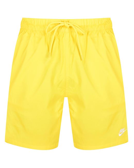 Nike Yellow Club Flow Swim Shorts for men