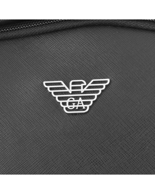 Armani Black Emporio Logo Backpack for men