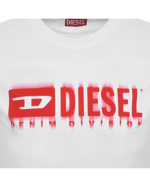 DIESEL White T Adjust Q7 Slim Fit T Shirt for men