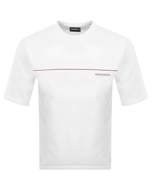 DSquared² White Loose Fit T Shirt for men