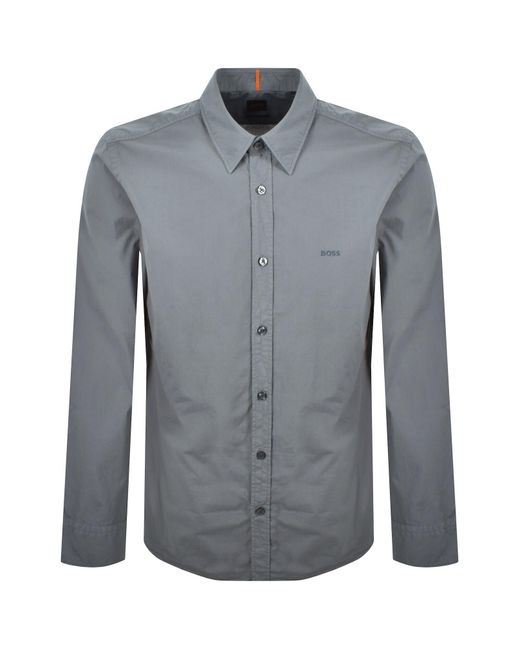 Boss Gray Boss Relegant 6 Long Sleeved Shirt for men