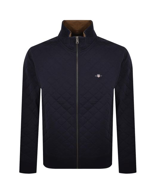 Gant Blue Quilted Cord Collar Jacket for men