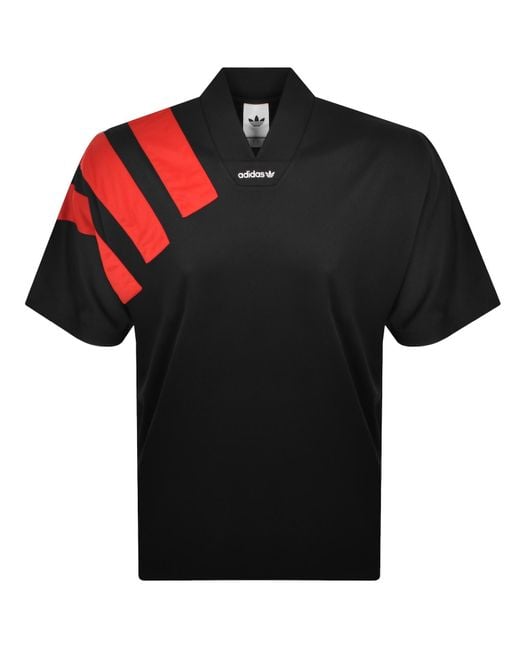 Adidas Originals Black Football Jersey T Shirt for men