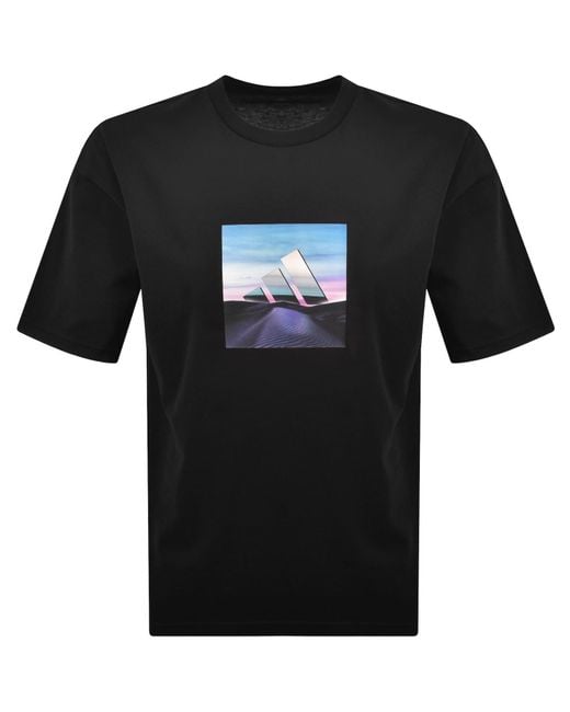 Adidas Originals Black Heat Graphic T Shirt for men