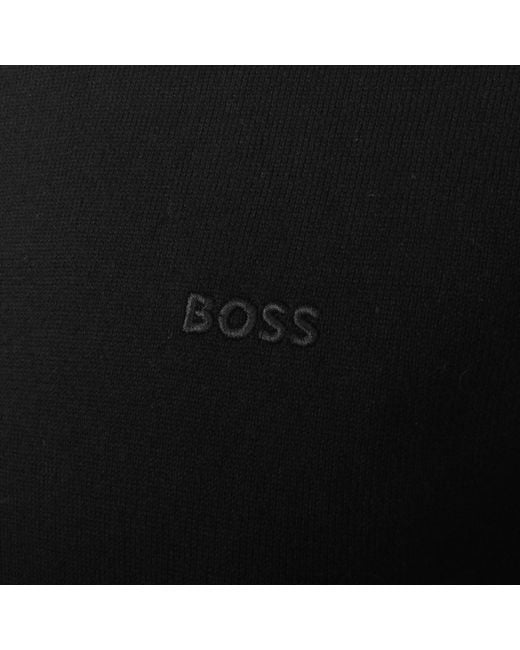 BOSS BUSINESS Black Boss Bono Knit Jumper for men