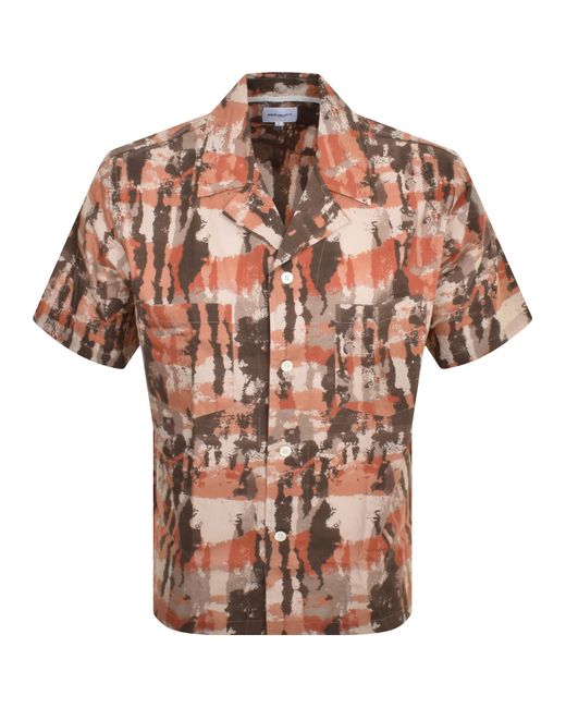 Norse Projects Brown Mads Relaxed Print Shirt for men