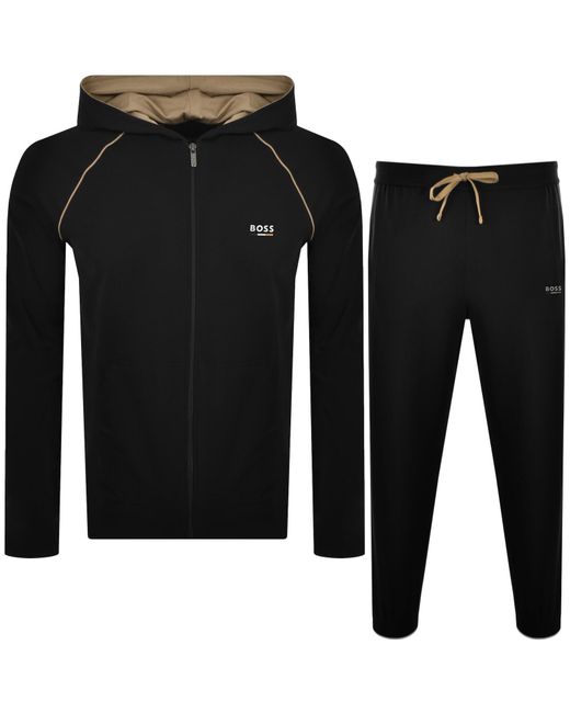BOSS BUSINESS Black Boss Oliver Hooded Tracksuit for men