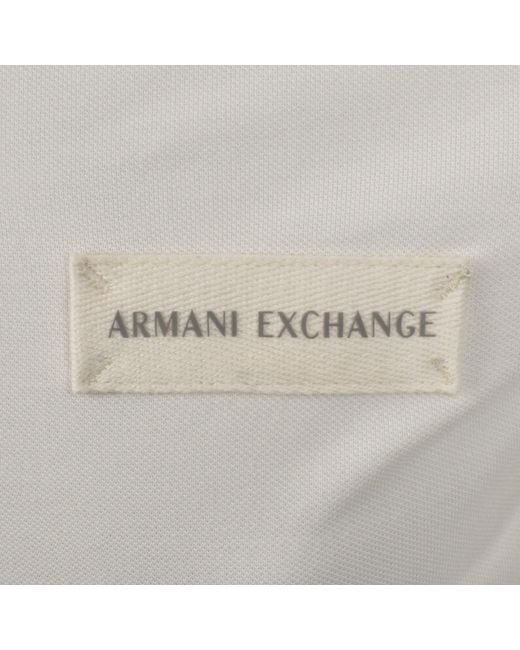 ARMANI EXCHANGE White Slim Fit Polo T Shirt for men