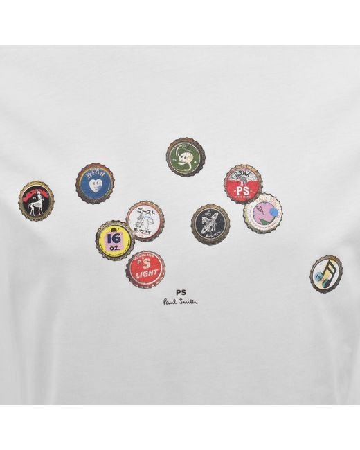 Paul Smith Gray Bottle Tops T Shirt for men