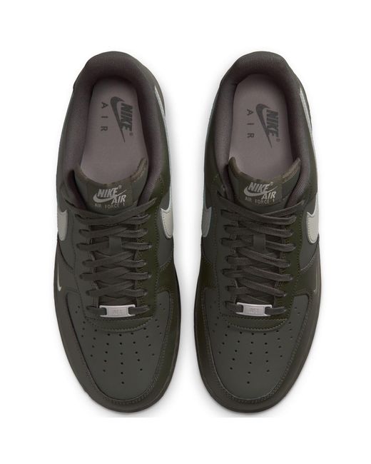 Nike Black Air Force 1 Trainers Newsprint for men