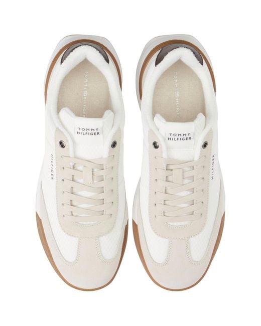 Tommy Hilfiger White Retro Runner Trainers for men