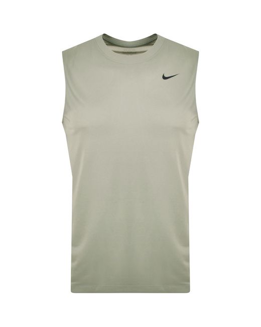 Nike Green Training Dri Fit Logo Vest T Shirt for men