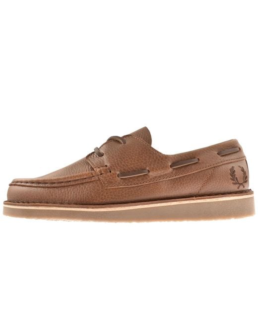 Fred Perry Brown Meaden Leather Shoe for men