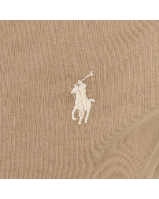 Ralph Lauren Natural Short Sleeve Slim Fit T Shirt for men
