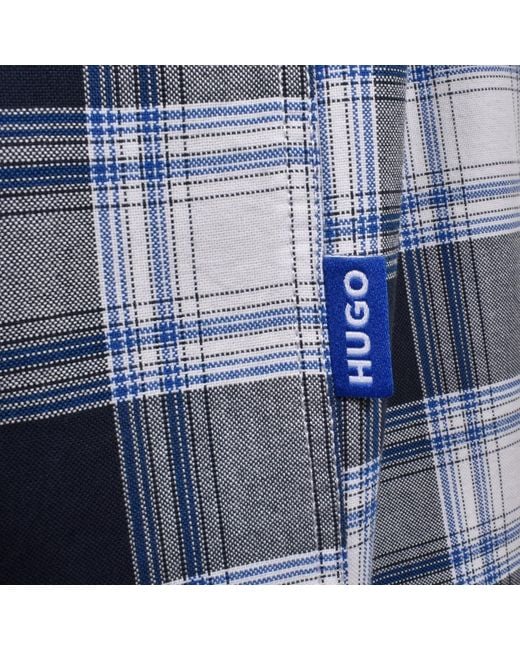 HUGO Blue Ebill Long Sleeve Shirt for men
