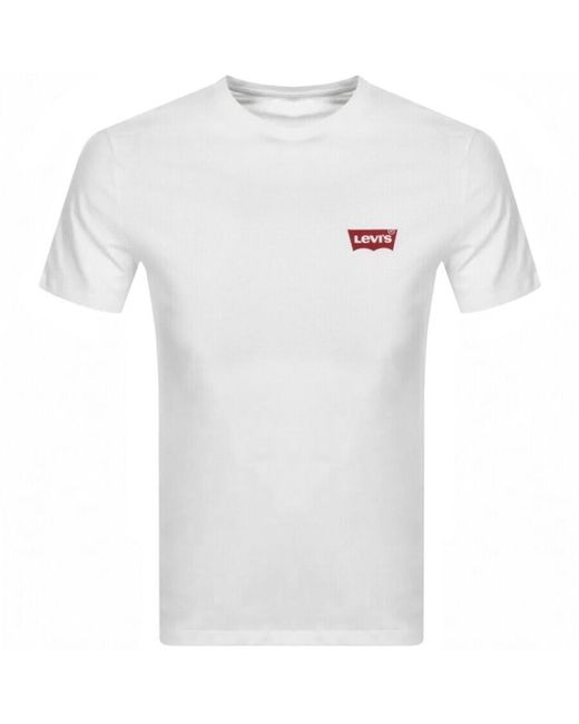 Levi's White Original 2 Pack Crew Neck T Shirt for men