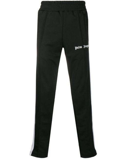 palm angels track pants black white