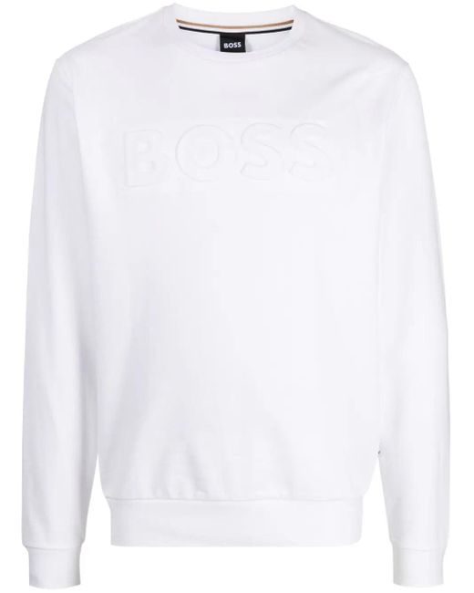 BOSS by HUGO BOSS Boss Heritage Sweatshirt White for Men | Lyst