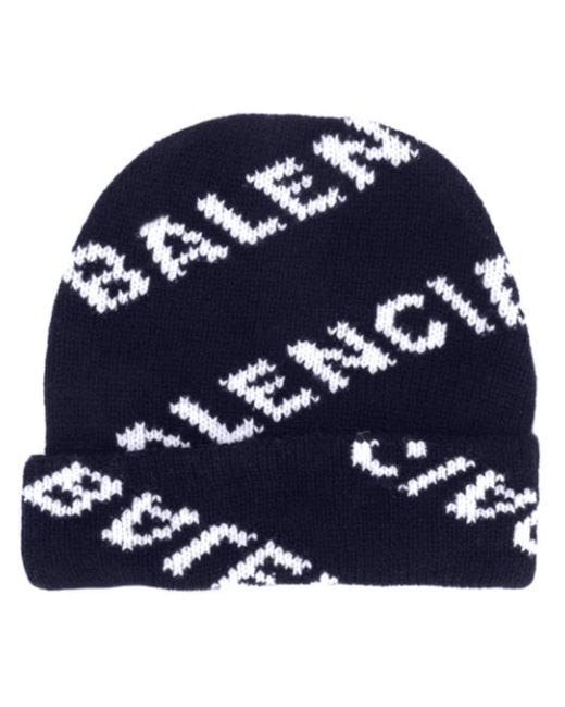 Balenciaga Wool Knitted Logo Beanie 