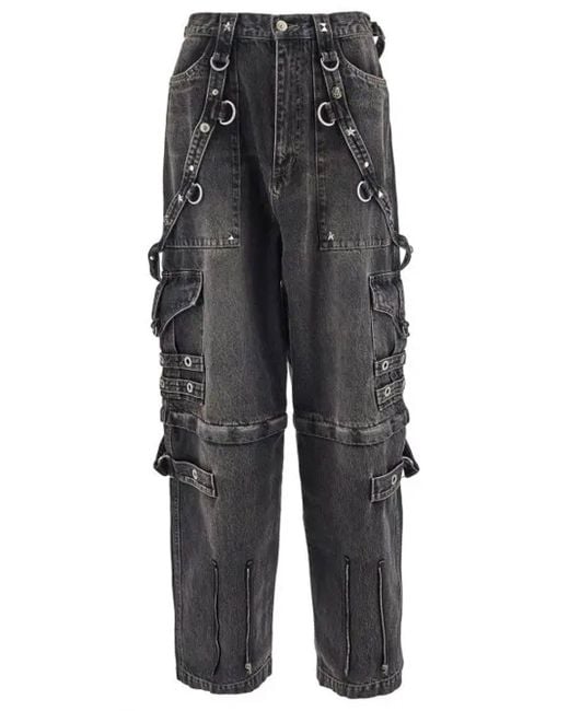Balenciaga Cotton Raver Baggy Pants Washed Black in Gray for Men - Save ...